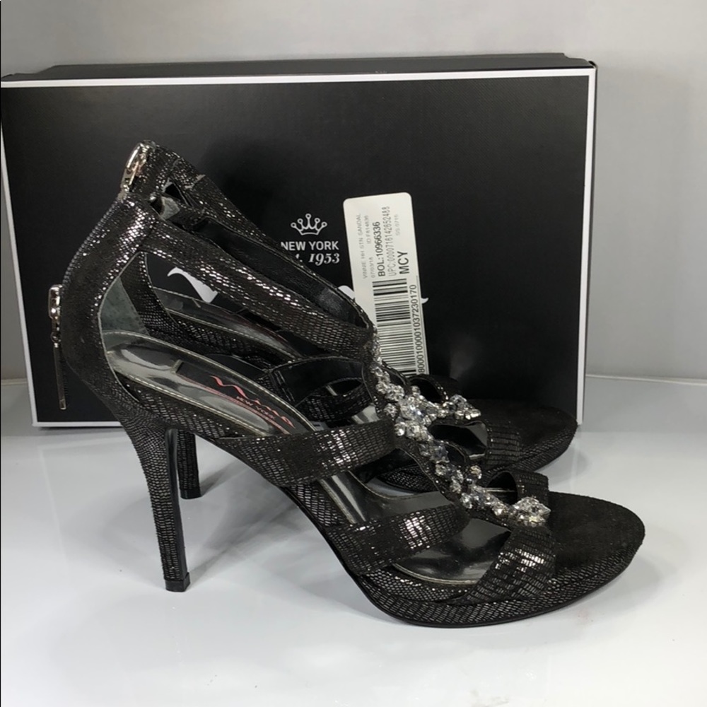 177] Nina Vinnie, Size: Black Luster Satin 8.5 M - Picture 4 of 5